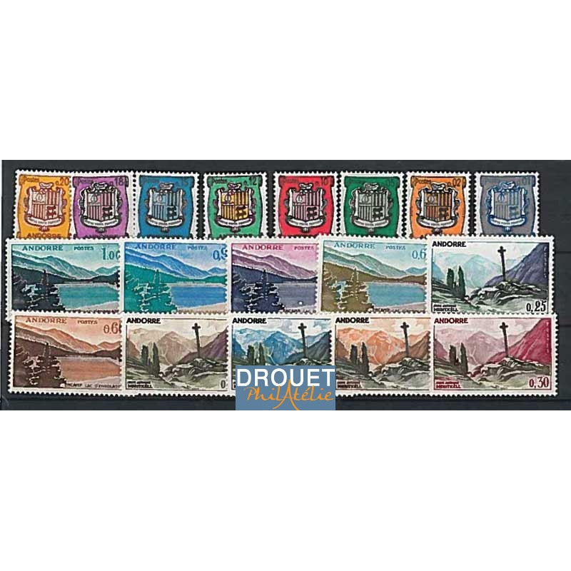 1961 Andorre Français Année Complète Timbres Neufs