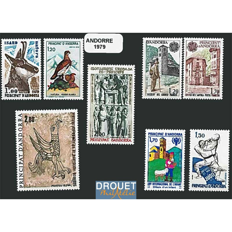 1979 Andorre Français Année Complète Timbres Neufs