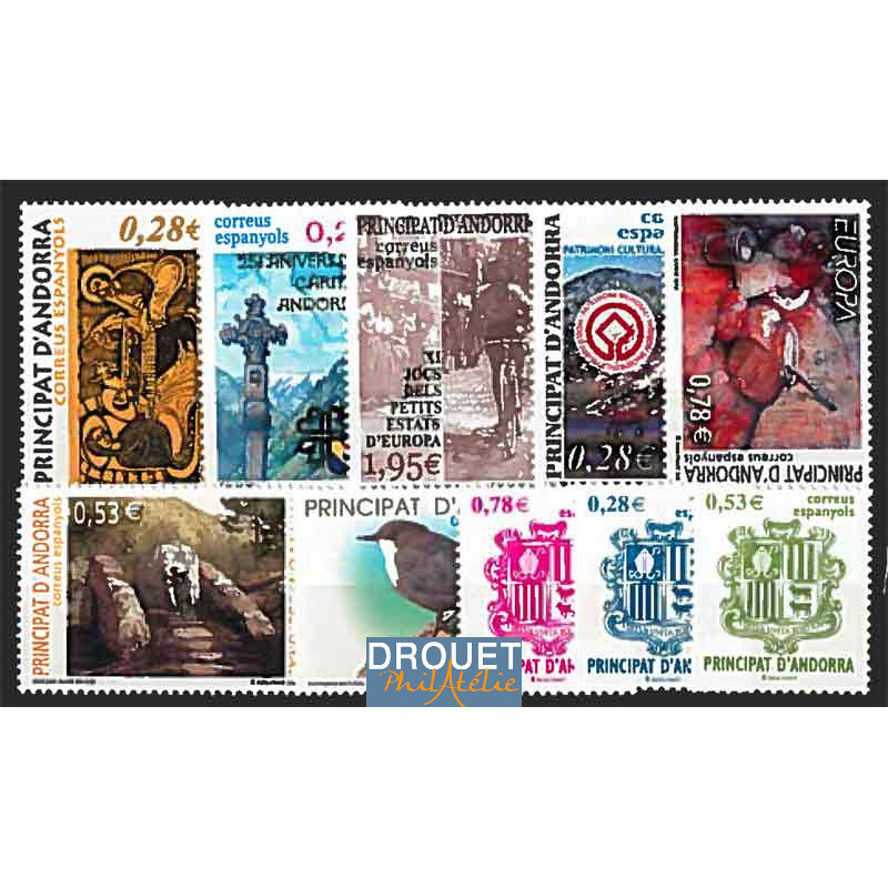 2005 Andorre Espagnol Année Complète Timbres Neufs