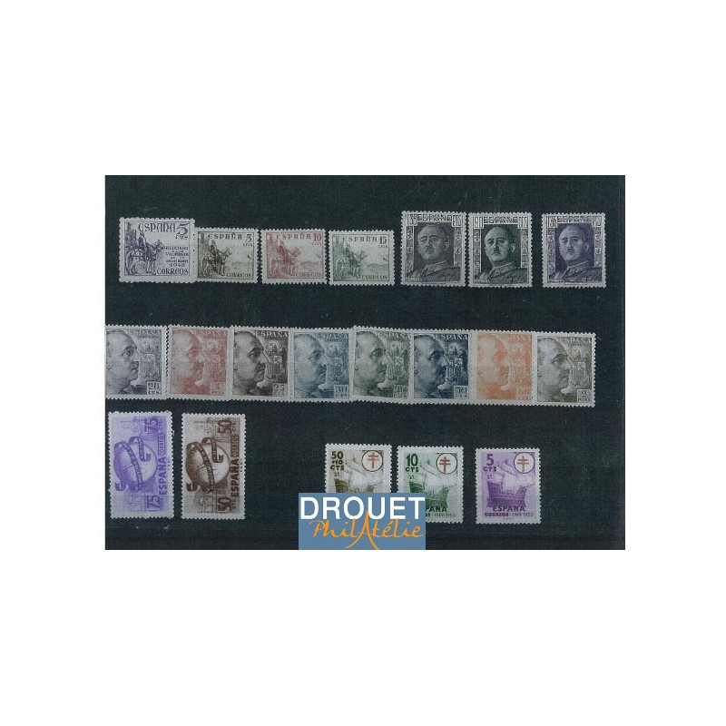 1949 Espagne Année Complète Timbres Neufs