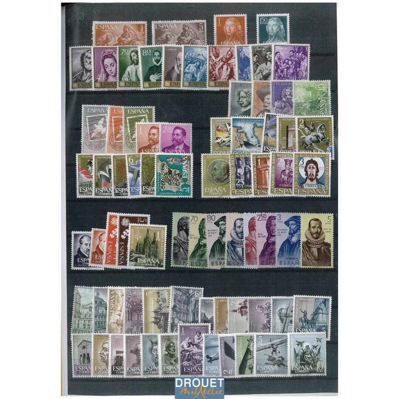 1961 Espagne Année Complète Timbres Neufs