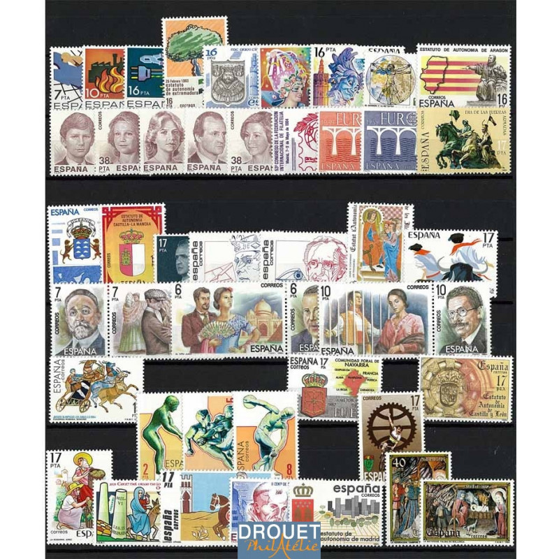 1984 Espagne Année Complète Timbres Neufs