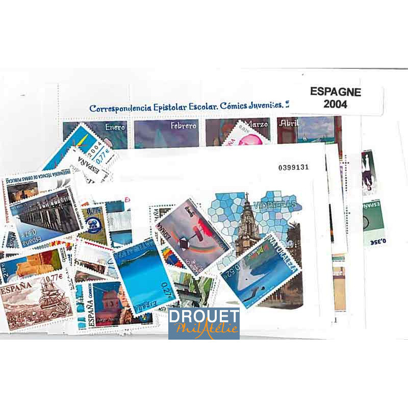 2004 Espagne Année Complète Timbres Neufs