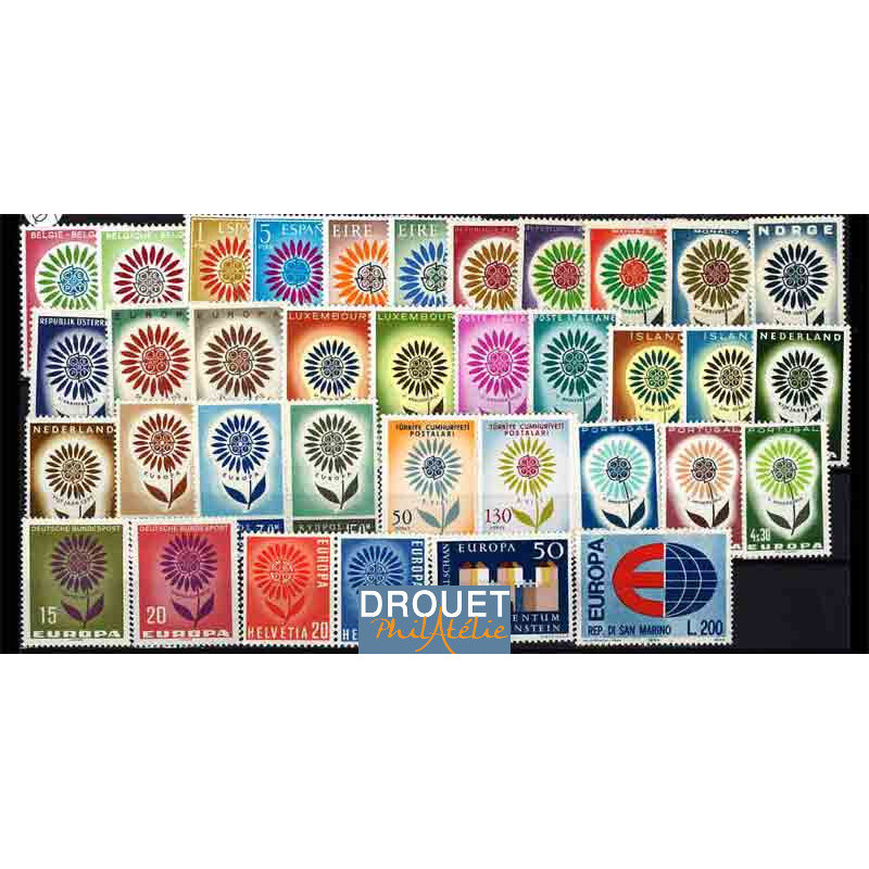 1964 Europa Année Complète Timbres Neufs