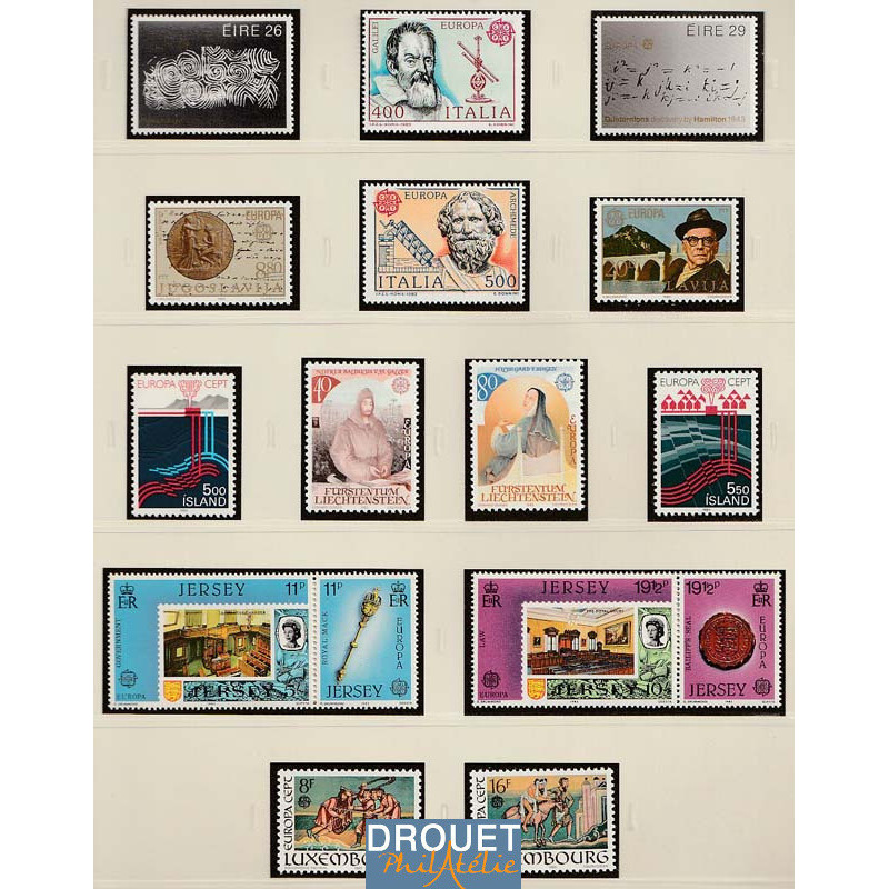 1983 Europa Année Complète Timbres Neufs