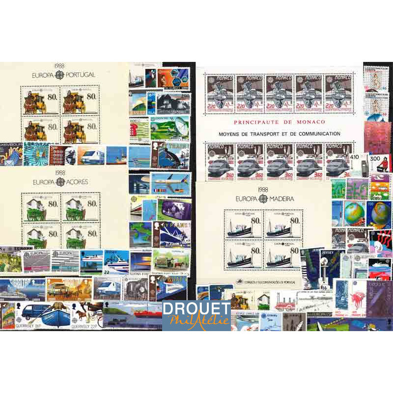 1988 Europa Année Complète Timbres Neufs