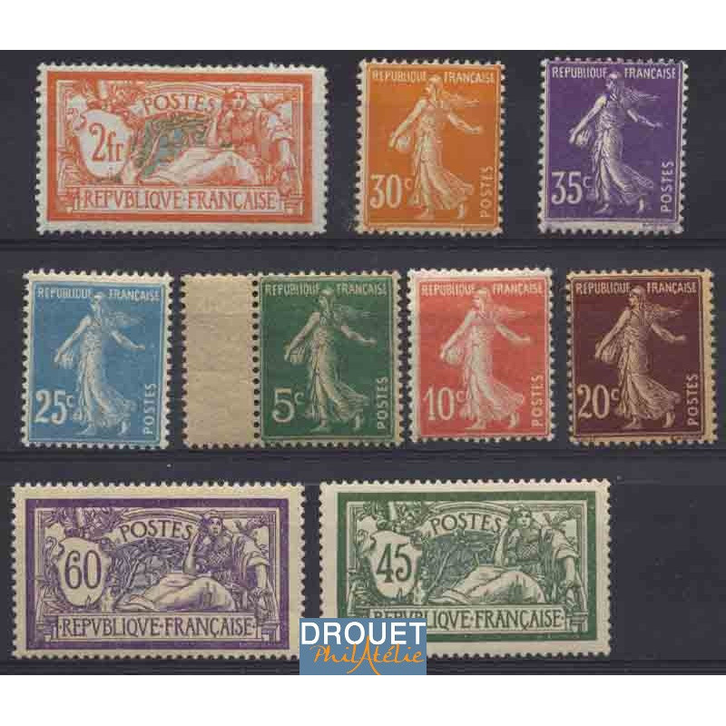 1907 France Année Complète Neufs