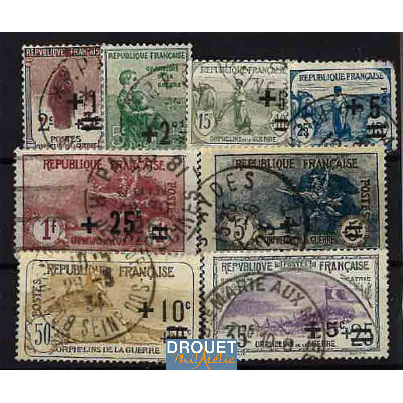 1922 France Année Complète Oblitérés