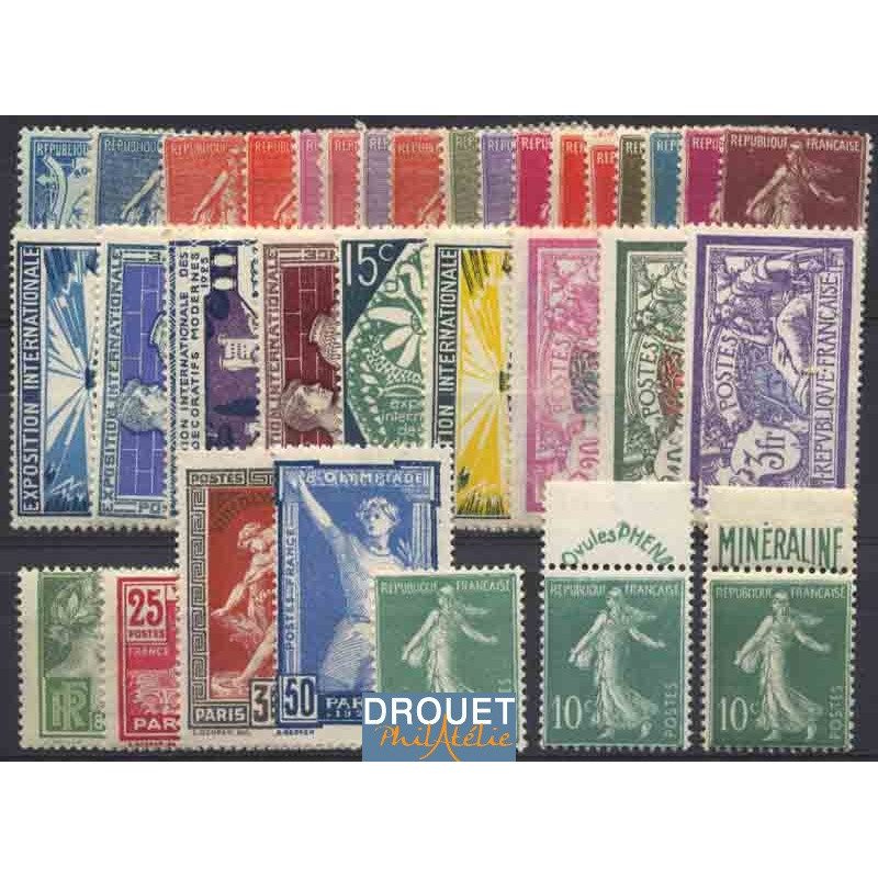 1924 France Année Complète Neufs