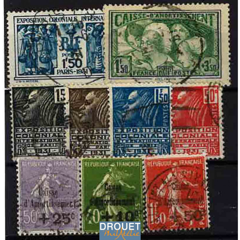 1931 France Année Complète Oblitérés