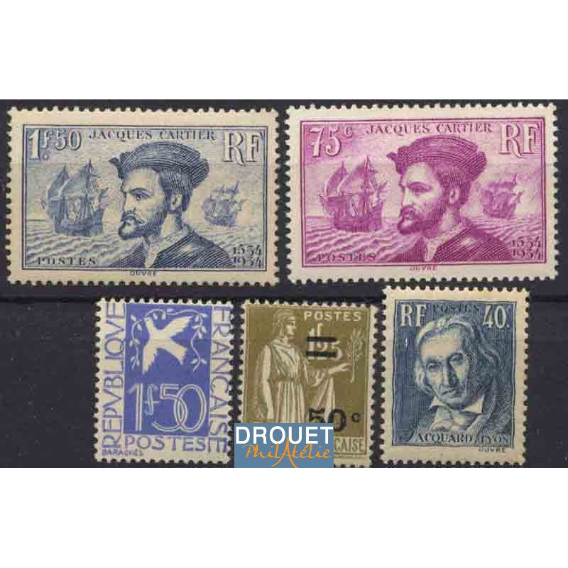 1934 France Année Complète Neufs