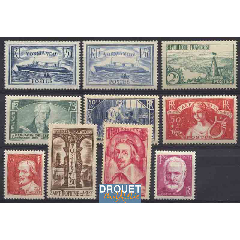 1935 France Année Complète Oblitérés