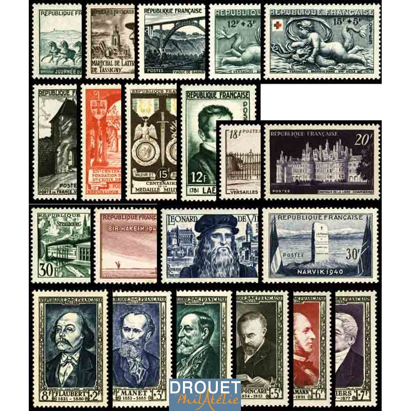 1952 France Année Complète Neufs