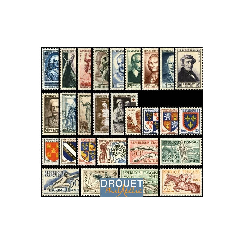 1953 France Année Complète Neufs