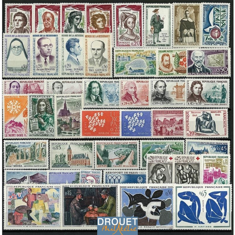 1961 France Année Complète Neufs