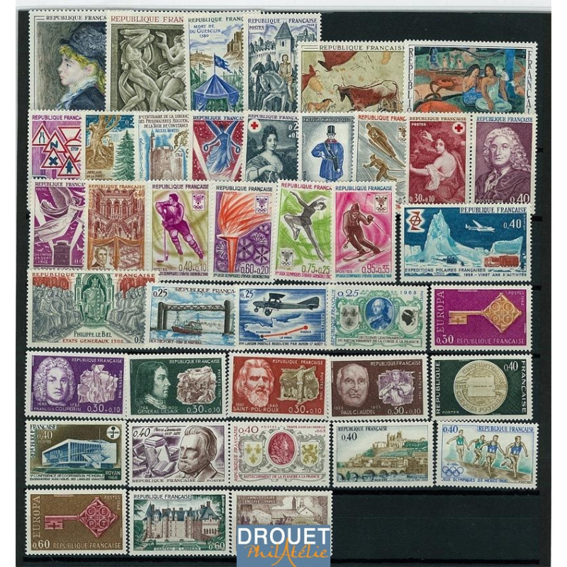 1968 France Année Complète Neufs