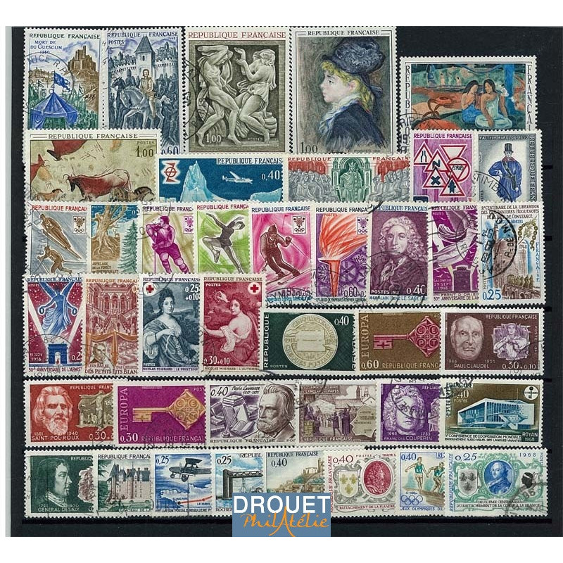 1968 France Année Complète Oblitérés