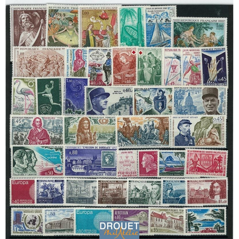 1970 France Année Complète Neufs