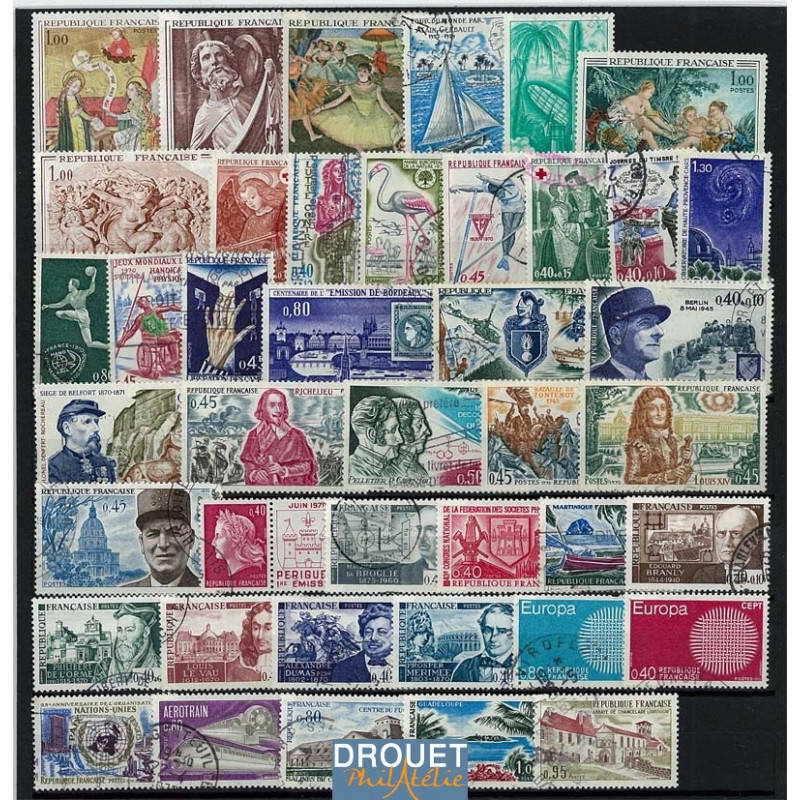 1970 France Année Complète Oblitérés