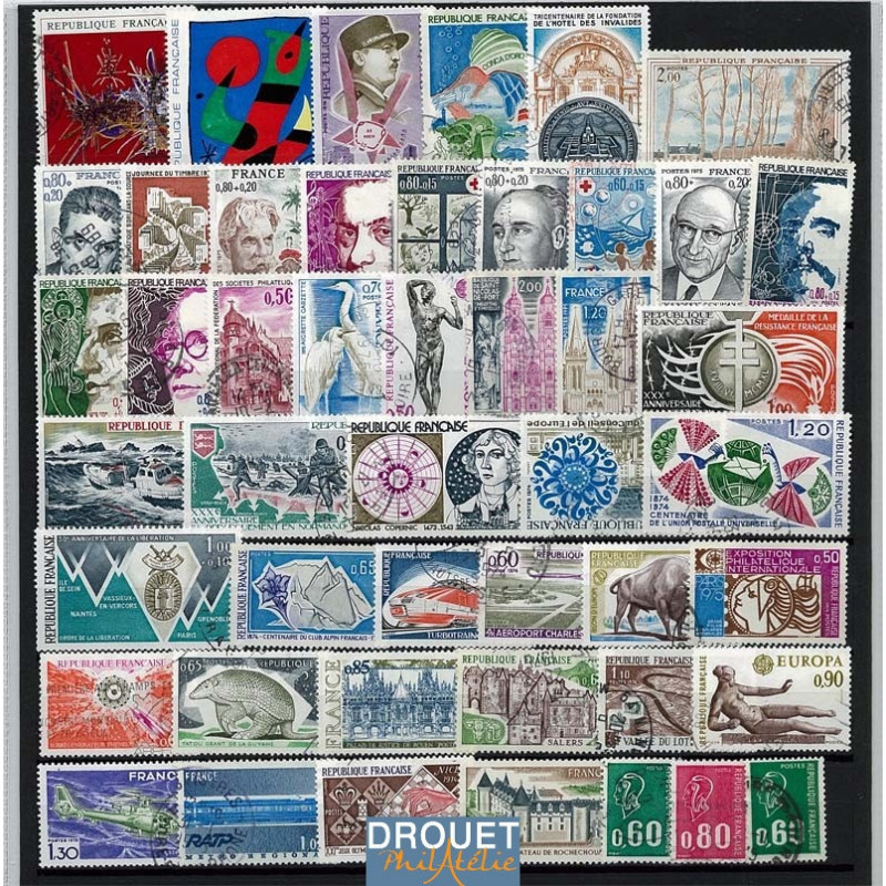 1974 France Année Complète Oblitérés