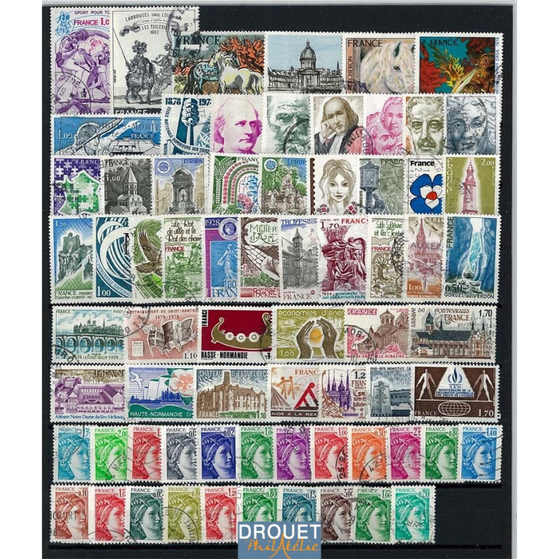1978 France Année Complète Oblitérés