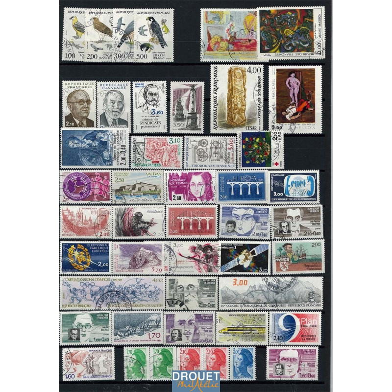1984 France Année Complète Oblitérés