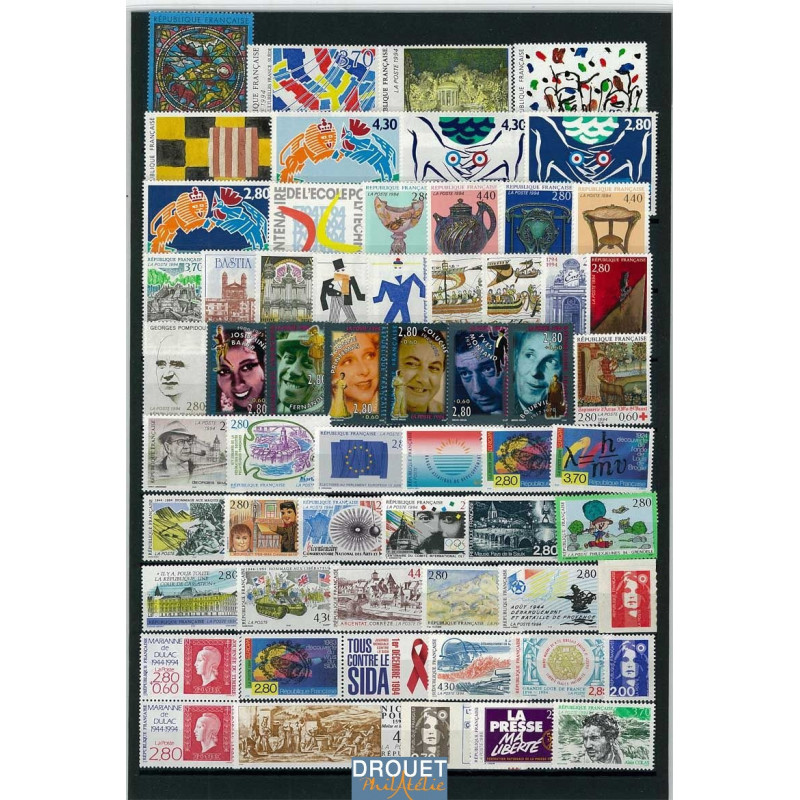 1994 France Année Complète Neufs