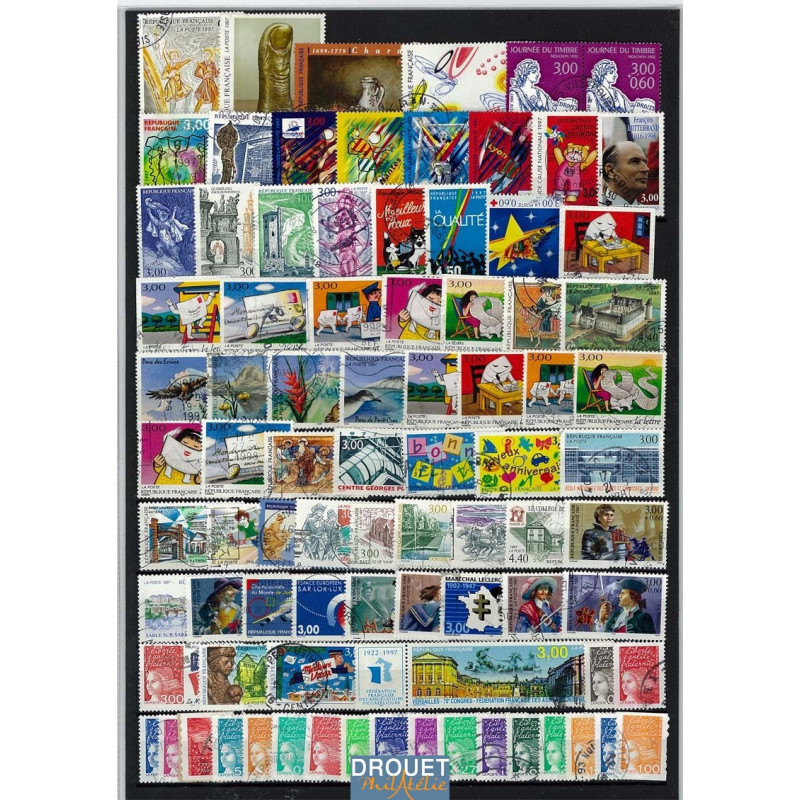 1997 France Année Complète Oblitérés