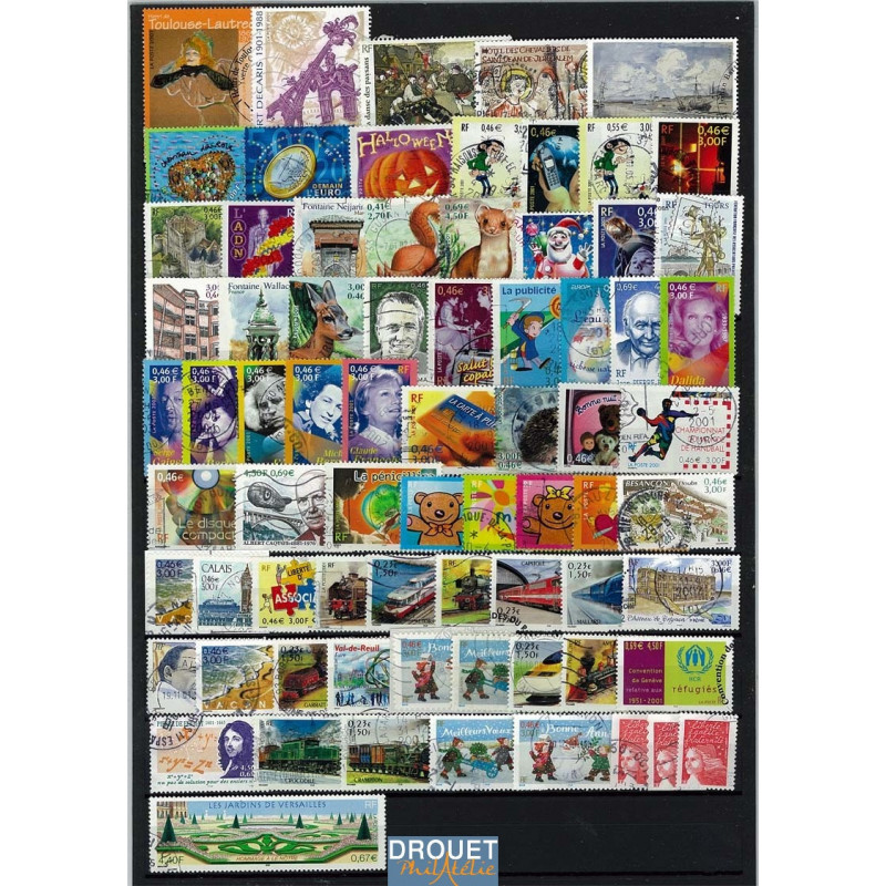 2001 France Année Complète Oblitérés