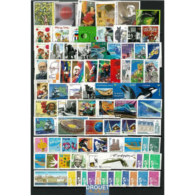 2002 France Année Complète Neufs