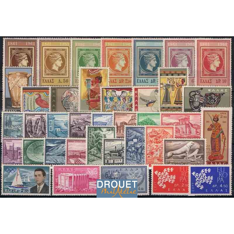 1961 Grèce Année Complète Timbres Neufs