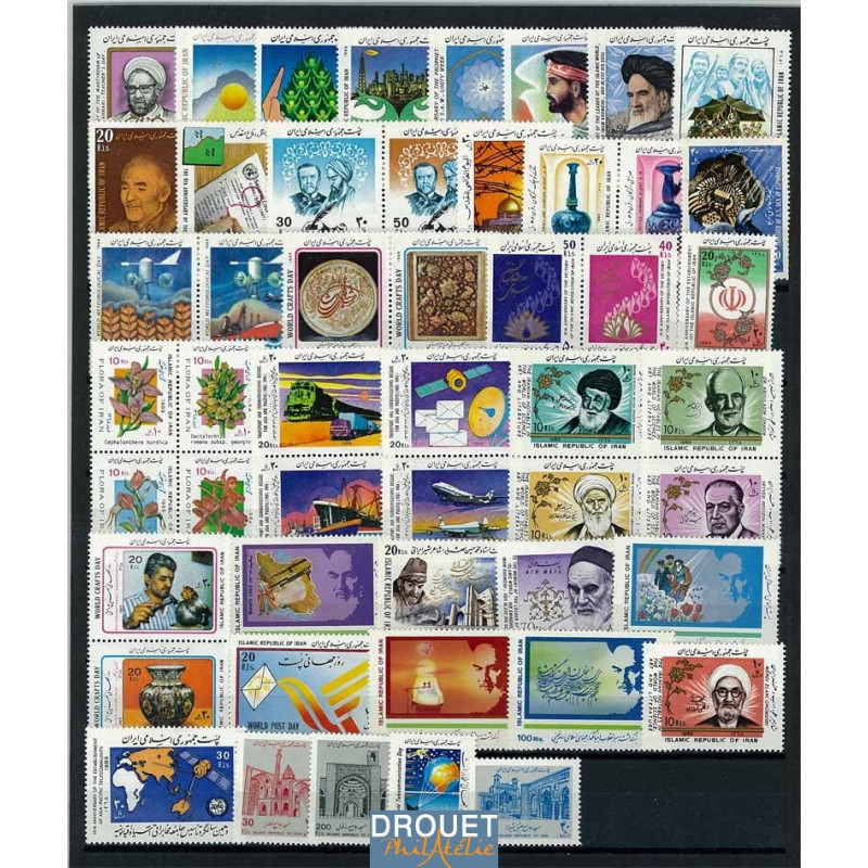 1989 Iran Année Complète Timbres Neufs