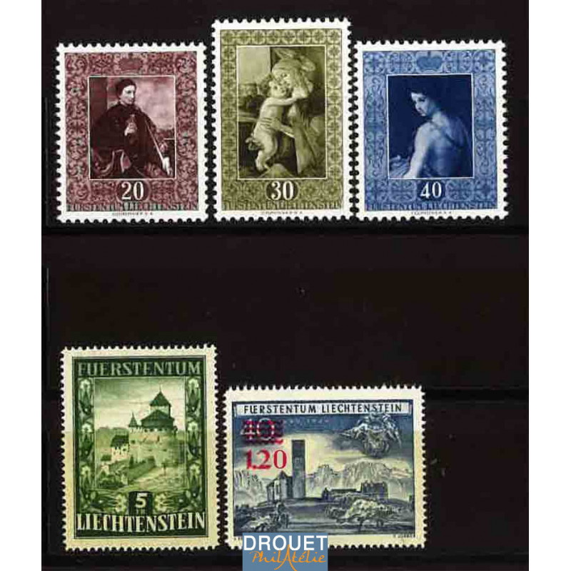 1952 Liechtenstein Année Complète Neufs