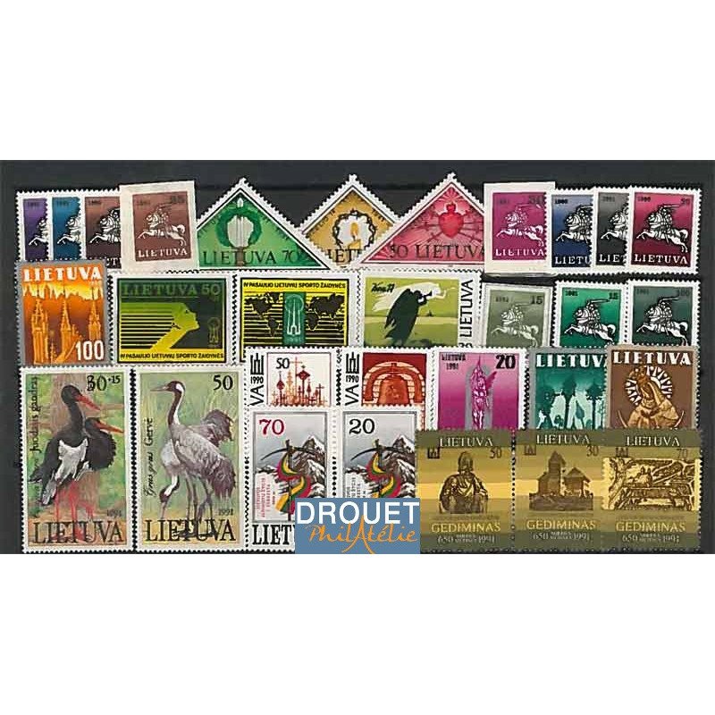 1991 Lituanie Année Complète Timbres Neufs