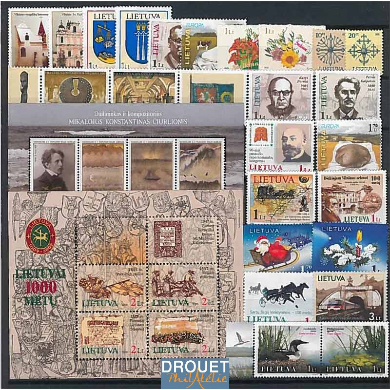 2005 Lituanie Année Complète Timbres Neufs