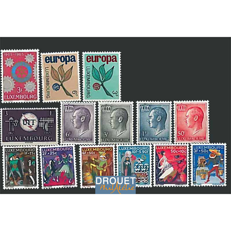 1965 Luxembourg Année Complète Timbres Neufs