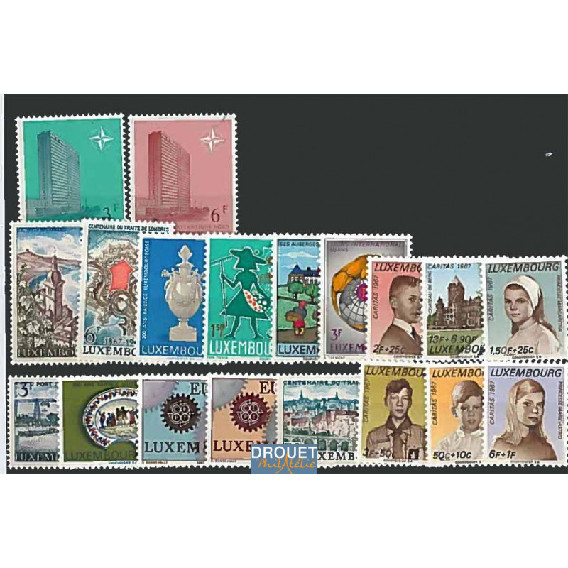 1967 Luxembourg Année Complète Timbres Neufs