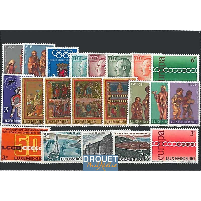 1971 Luxembourg Année Complète Timbres Neufs