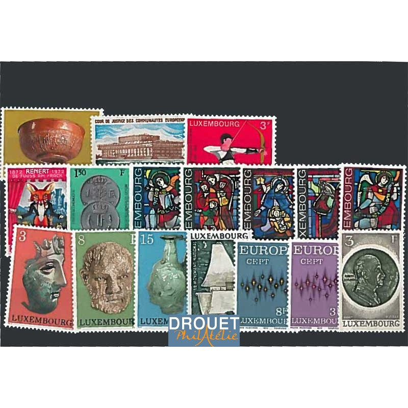 1972 Luxembourg Année Complète Timbres Neufs