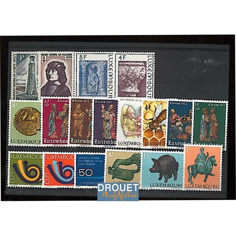 1973 Luxembourg Année Complète Timbres Neufs