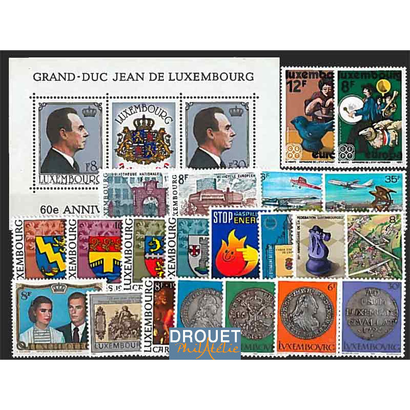 1981 Luxembourg Année Complète Timbres Neufs
