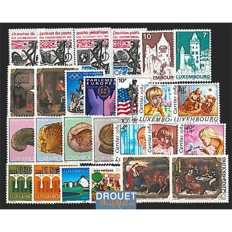 1984 Luxembourg Année Complète Timbres Neufs