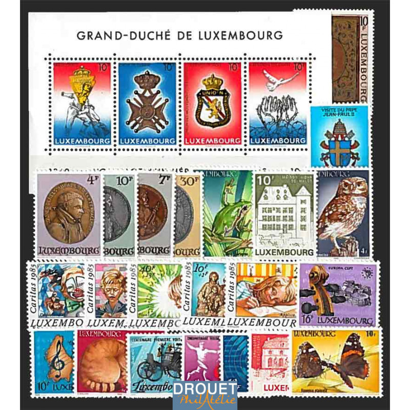 1985 Luxembourg Année Complète Timbres Neufs