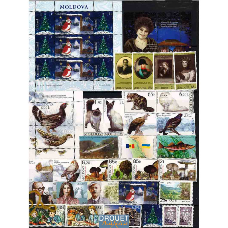 2007 Moldavie Année Complète Timbres Neufs