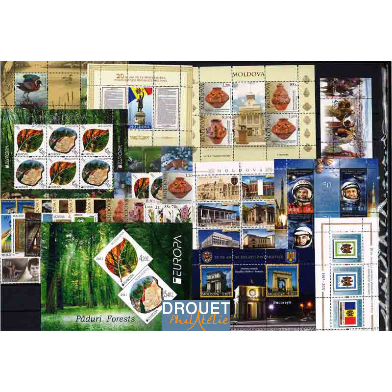 2011 Moldavie Année Complète Timbres Neufs