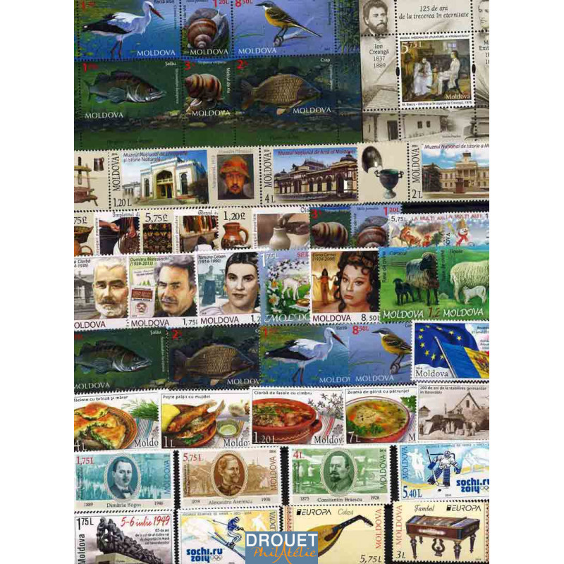 2014 Moldavie Année Complète Timbres Neufs