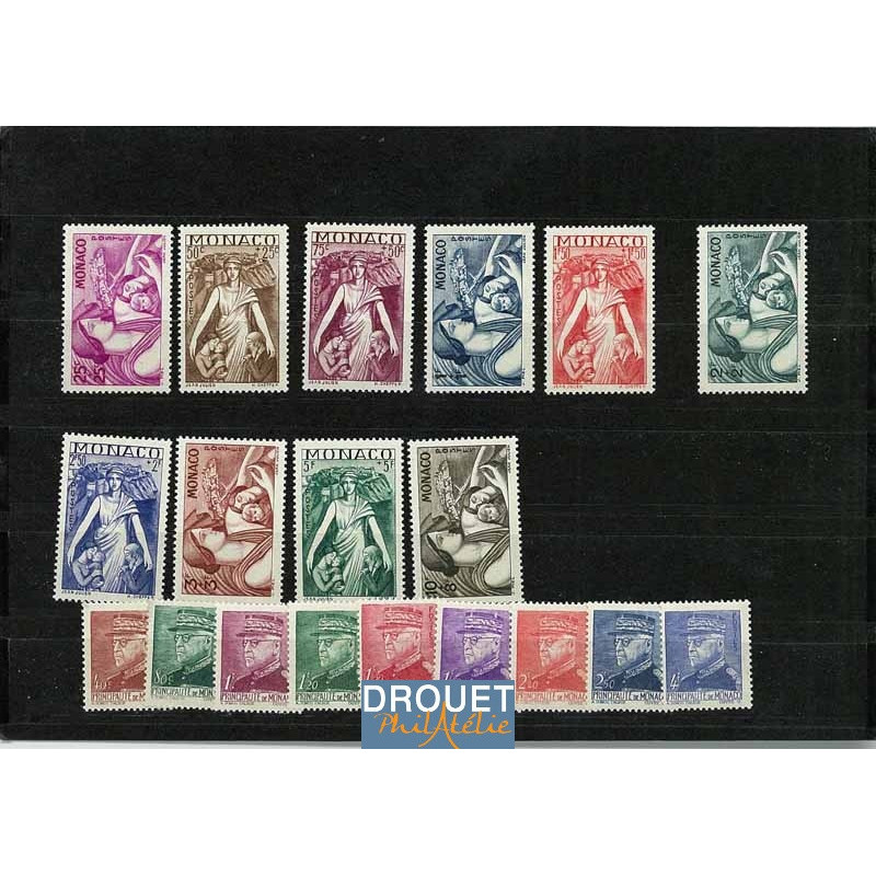 1941 Monaco Année Complète Timbres Neufs