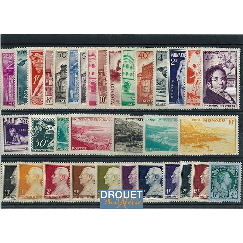 1948 Monaco Année Complète Timbres Neufs