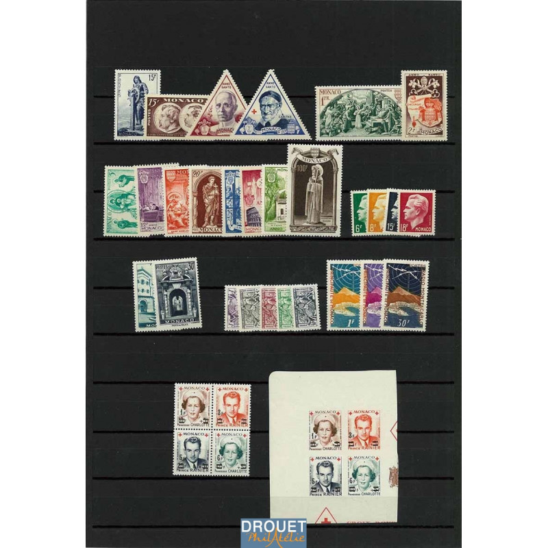 1951 Monaco Année Complète Timbres Neufs