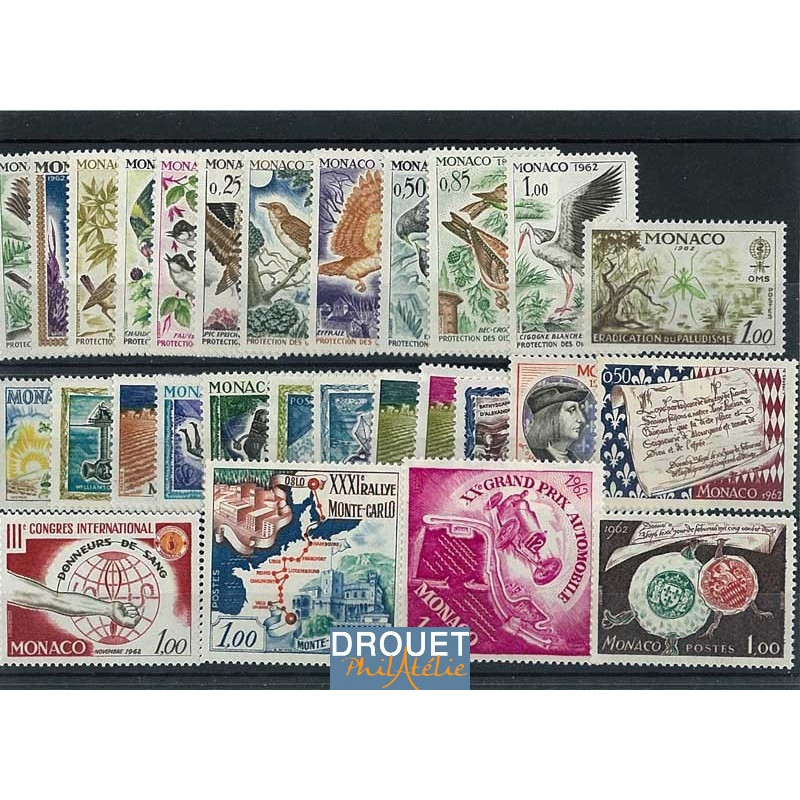 1962 Monaco Année Complète Timbres Neufs